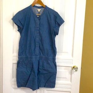 J CREW Denim Short Jumpsuit size 10
